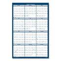 AbilityOne 7510016956113, SKILCRAFT Two-Sided Dry Erase Wall Calendar, 24 x 37, White/Blue Sheets, 12-Month (Jan to Dec): 2025