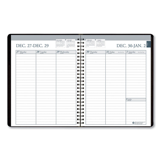 AbilityOne 7530016935581, SKILCRAFT Weekly Appointment Planner, 8.75 x 6.88, Black Cover, 12-Month (Jan to Dec): 2025