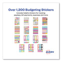 Avery Budgeting Planner Stickers, Budget Theme, Assorted Colors, 1,224/Pack (6788)