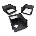 Advantus Nest and Stack Open Lid Storage Bin, 13.5" x 15" x 8.5", Black, 3/Pack (39221)