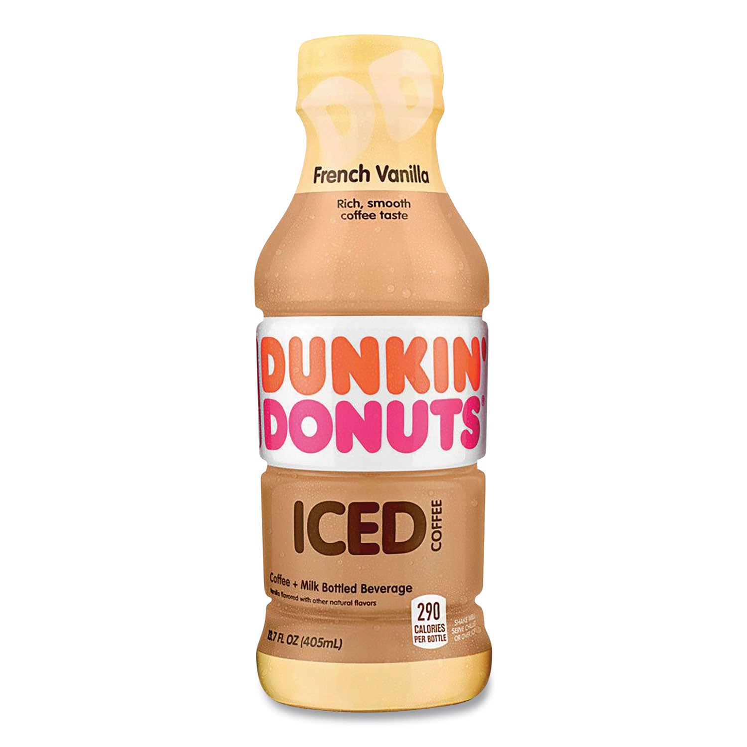 Dunkin Donuts French Vanilla Iced Coffee Drink, 13.7 oz Bottle, 12/Carton (049000072396)