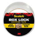 Scotch Box Lock Shipping Packaging Tape, 3" Core, 1.88" x 54.6 yds, Clear (3950)