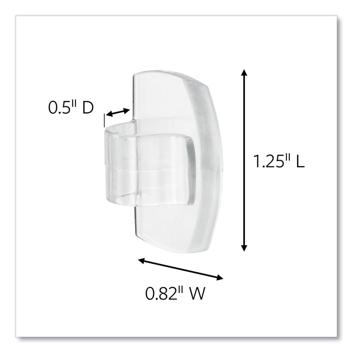 Command All Weather Hooks and Strips, Small, Plastic, Clear, 0.5 lb Capacity, 30 Clips and 32 Strips/Pack (17017CLRAW30)