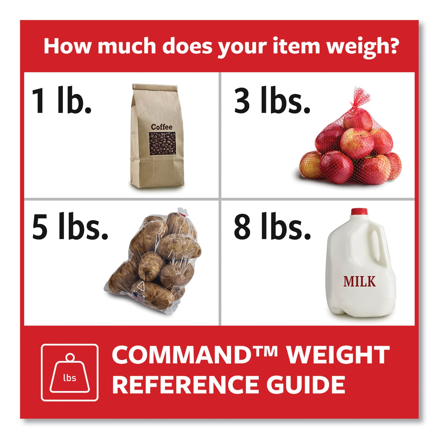 Command General Purpose Wire Hooks, Medium, Metal, White, 2 lb Capacity, 13 Hooks and 16 Strips/Pack (1706513)
