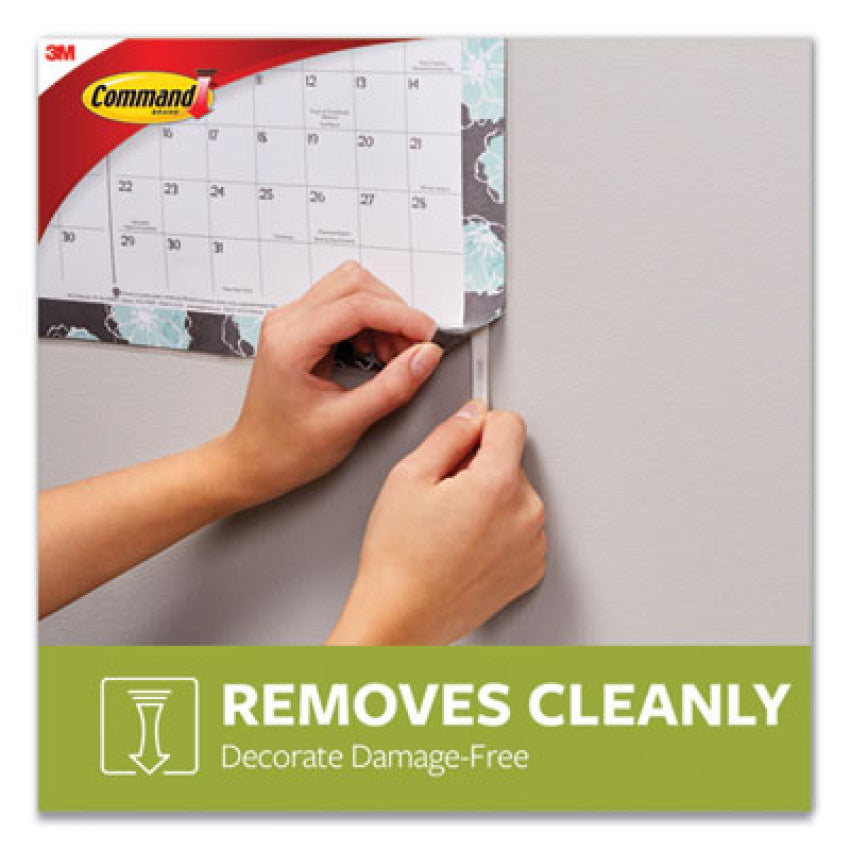 Command Poster Strips, Removable, Holds Up to 1 lb per Pair, Small, 0.63 x 1.75, White, 104/Pack (17024104)