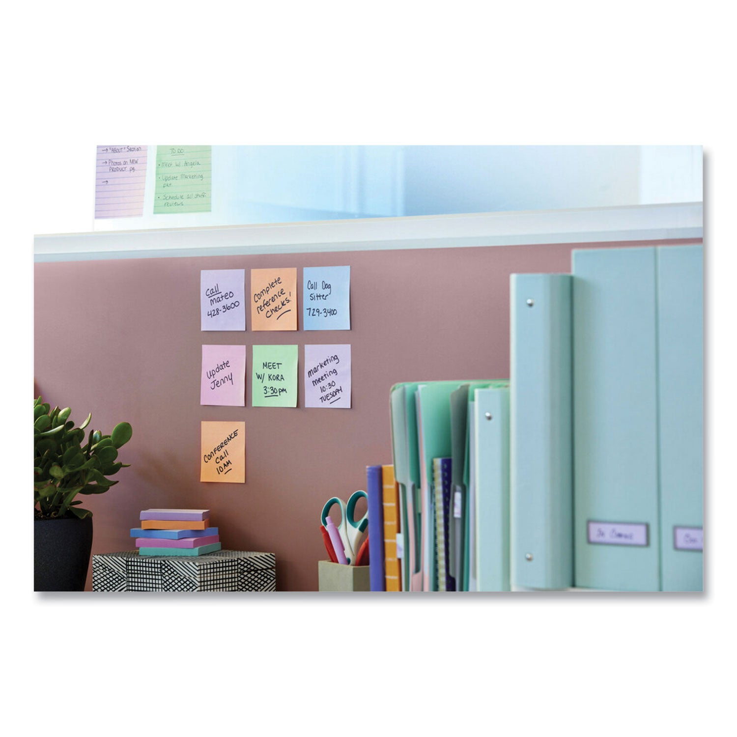 Post-it Recycled Notes in Wanderlust Pastels Collection Colors, 3" x 3", 65 Sheets/Pad, 6 Pads/Pack (70005132637)