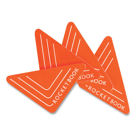 Rocketbook Beacons Smart Stickers for Whiteboards, Triangles, Orange, 2.5"h, 4/Pack (A4RCFR)