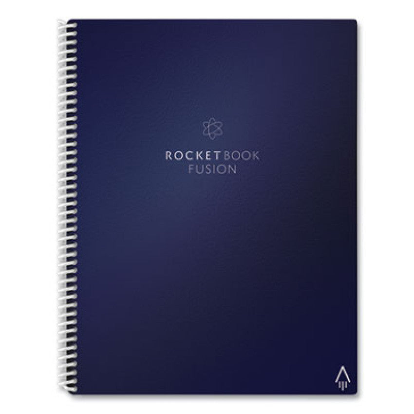 Rocketbook Fusion Smart Notebook, Seven Assorted Page Formats, Blue Cover, (21) 11 x 8.5 Sheets (FLRCCDFFR)