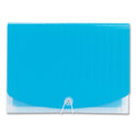 Smead Poly Expanding Folders, 12 Sections, Cord/Hook Closure, 1/6-Cut Tabs, Letter Size, Teal/Clear (70869)