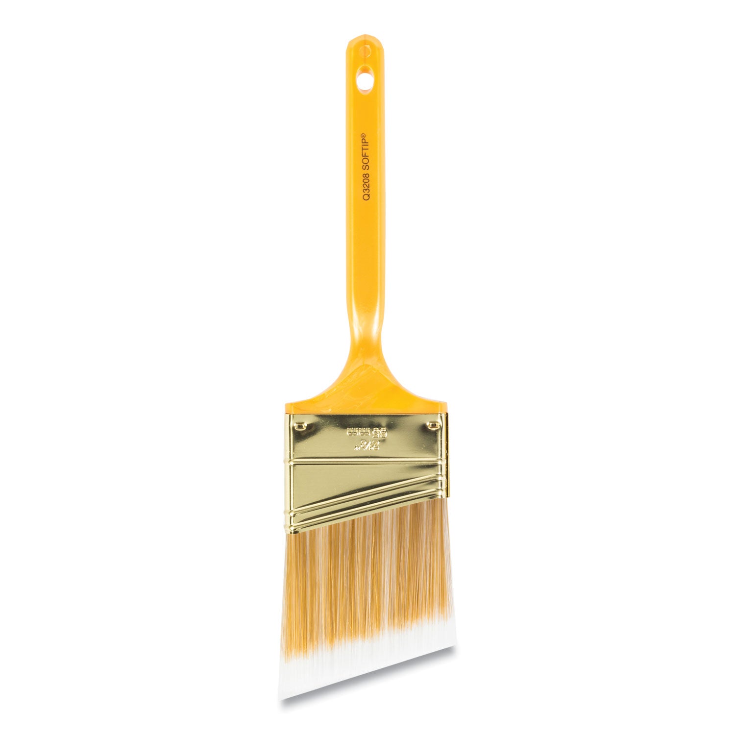 Wooster Softip Paint Brush, Nylon/Polyester Bristles, 2.5" Wide, Angled Profile, Plastic Kaiser Handle (0Q32080024)