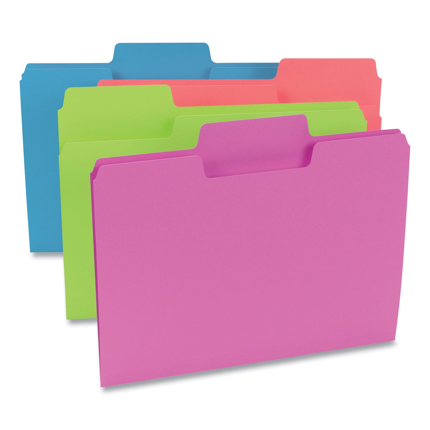 Smead SuperTab Colored File Folders, 1/3-Cut Tabs: Assorted, Letter Size, 0.75" Expansion, 11-pt Stock, Assorted Colors, 24/Pack (11957)