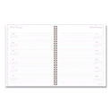 Mina Weekly/Monthly Planner, Floral Artwork, 11 x 8.5, White/Violet/Peach Cover, 12-Month (Jan to Dec): 2025