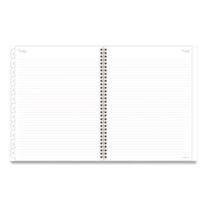 Mina Weekly/Monthly Planner, Floral Artwork, 11 x 8.5, White/Violet/Peach Cover, 12-Month (Jan to Dec): 2025