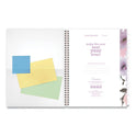 Mina Weekly/Monthly Planner, Floral Artwork, 11 x 8.5, White/Violet/Peach Cover, 12-Month (Jan to Dec): 2025