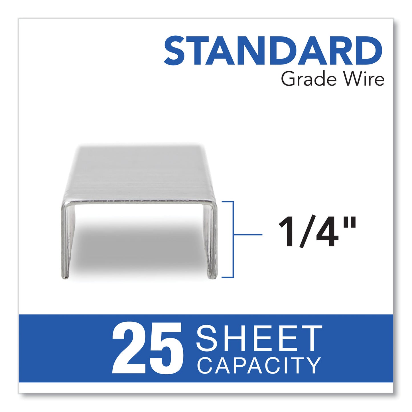 Swingline S.F. 1 Standard Staples, 0.25" Leg, 0.5" Crown, Steel, 5,000/Pack, 5 Packs/Box (S7035101S)