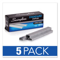 Swingline S.F. 1 Standard Staples, 0.25" Leg, 0.5" Crown, Steel, 5,000/Pack, 5 Packs/Box (S7035101S)