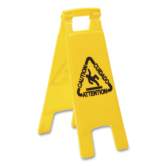 Boardwalk Site Safety Wet Floor Sign, 2-Sided, 10 x 2 x 26, Yellow (26FLOORSIGN)