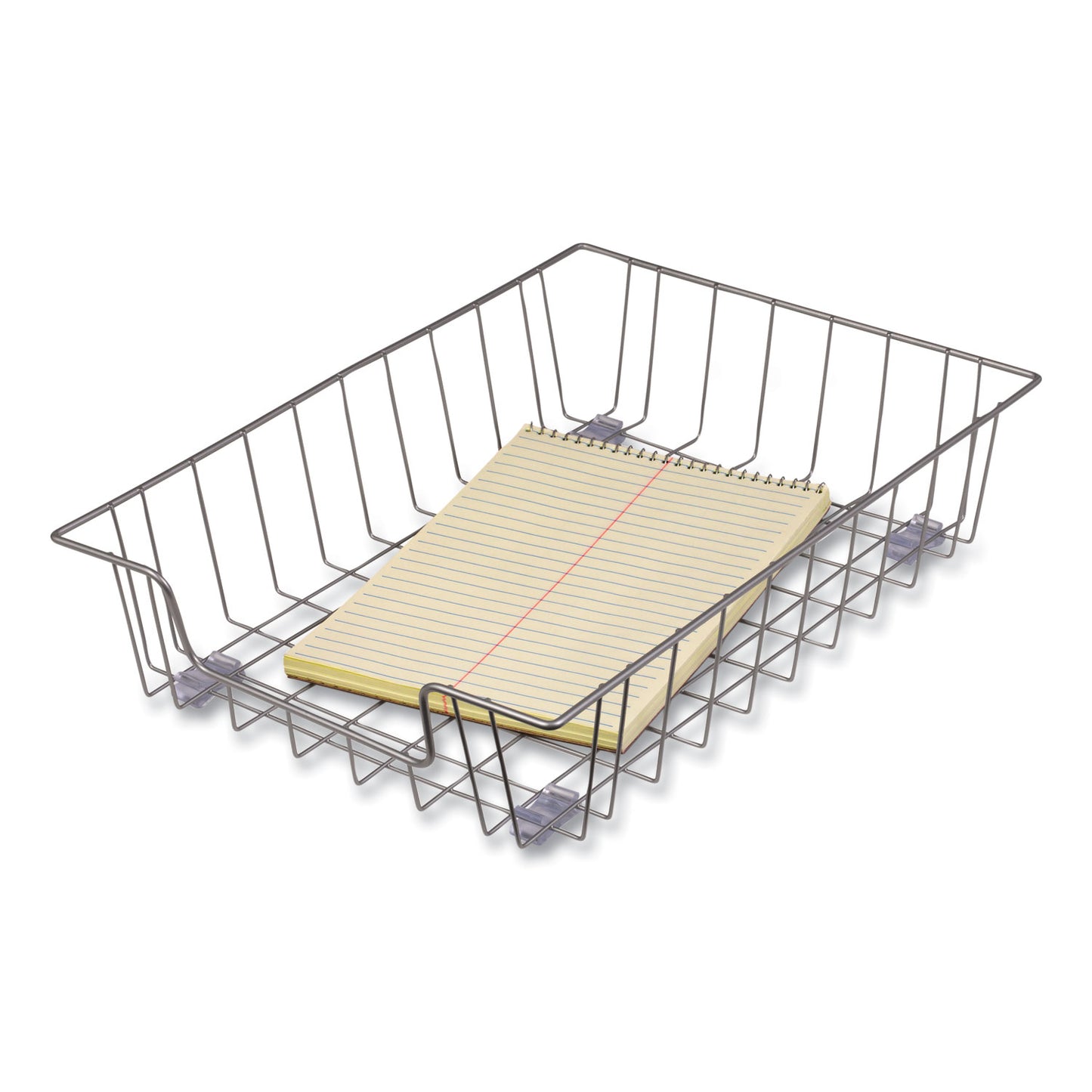 Fellowes Wire Desk Tray Organizer, 1 Section, Letter Size Files, 10" x 14.13" x 3", Silver (60012)
