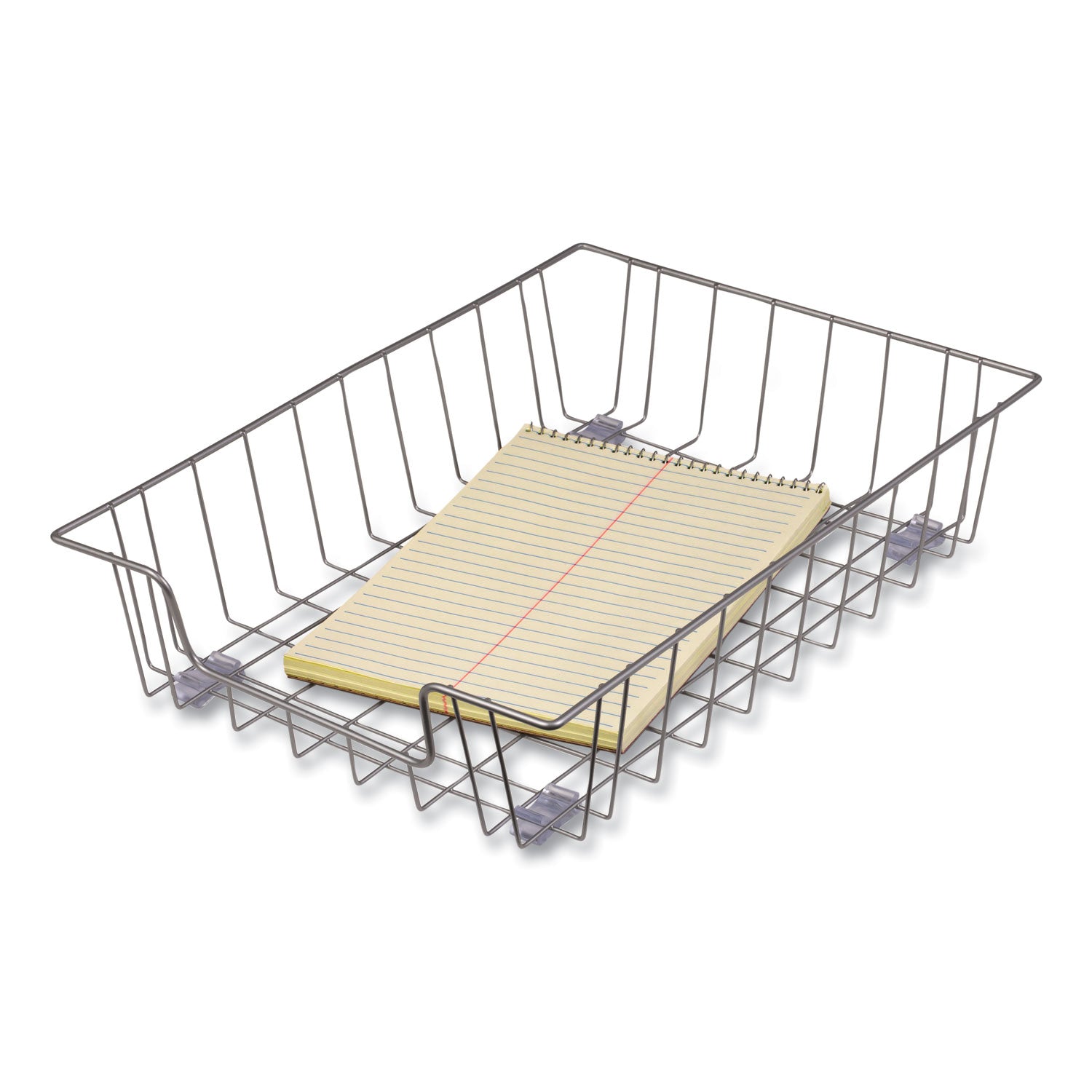 Fellowes Wire Desk Tray Organizer, 1 Section, Letter Size Files, 10" x 14.13" x 3", Silver (60012)