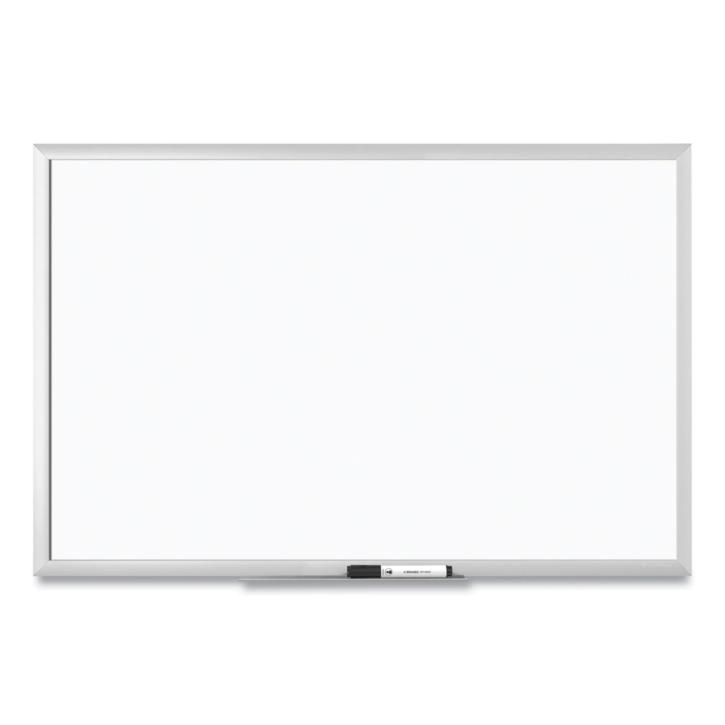 U Brands Melamine Dry Erase Board, 35 x 23, White Surface, Silver Frame (031U0001)