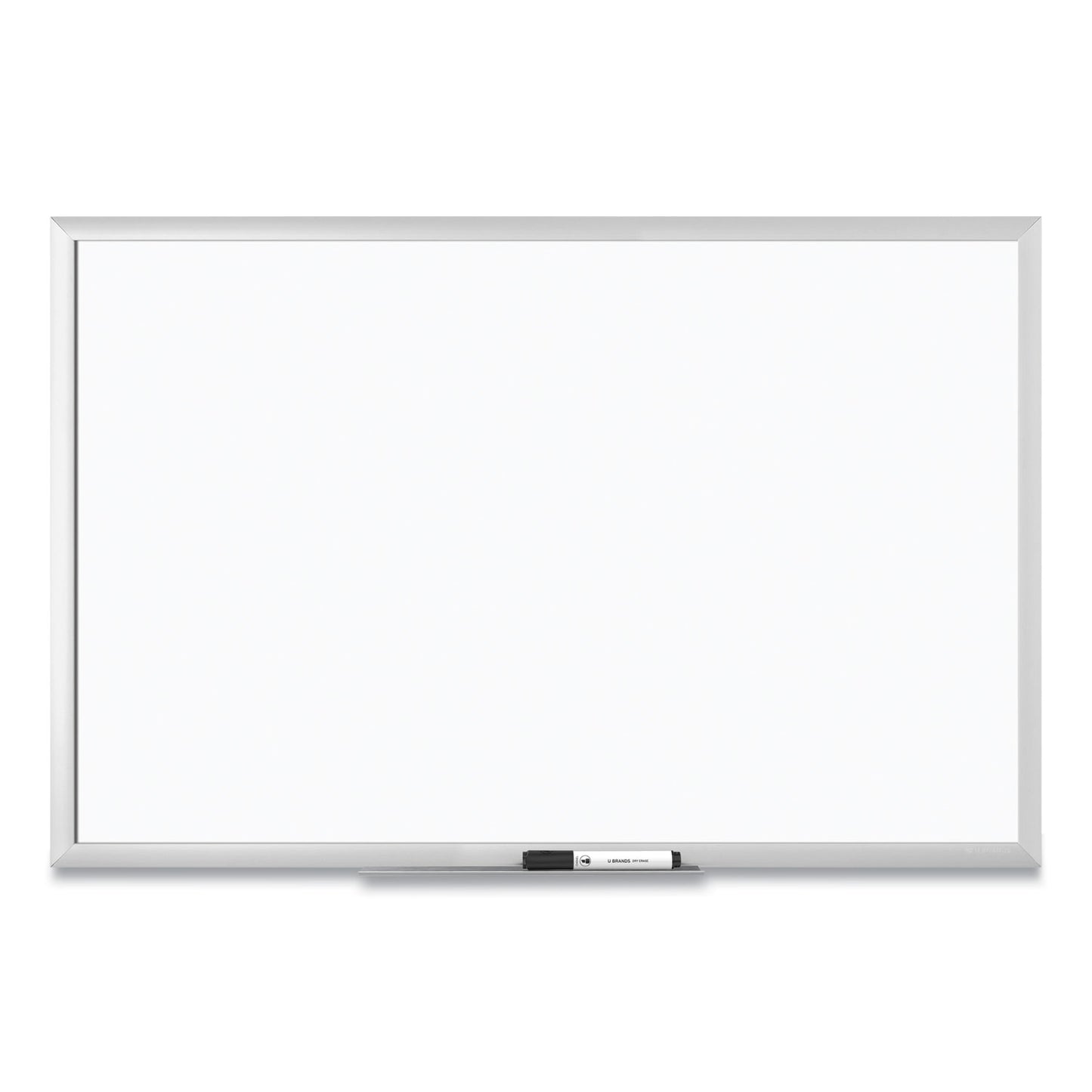 U Brands Melamine Dry Erase Board, 35 x 23, White Surface, Silver Frame (031U0001)
