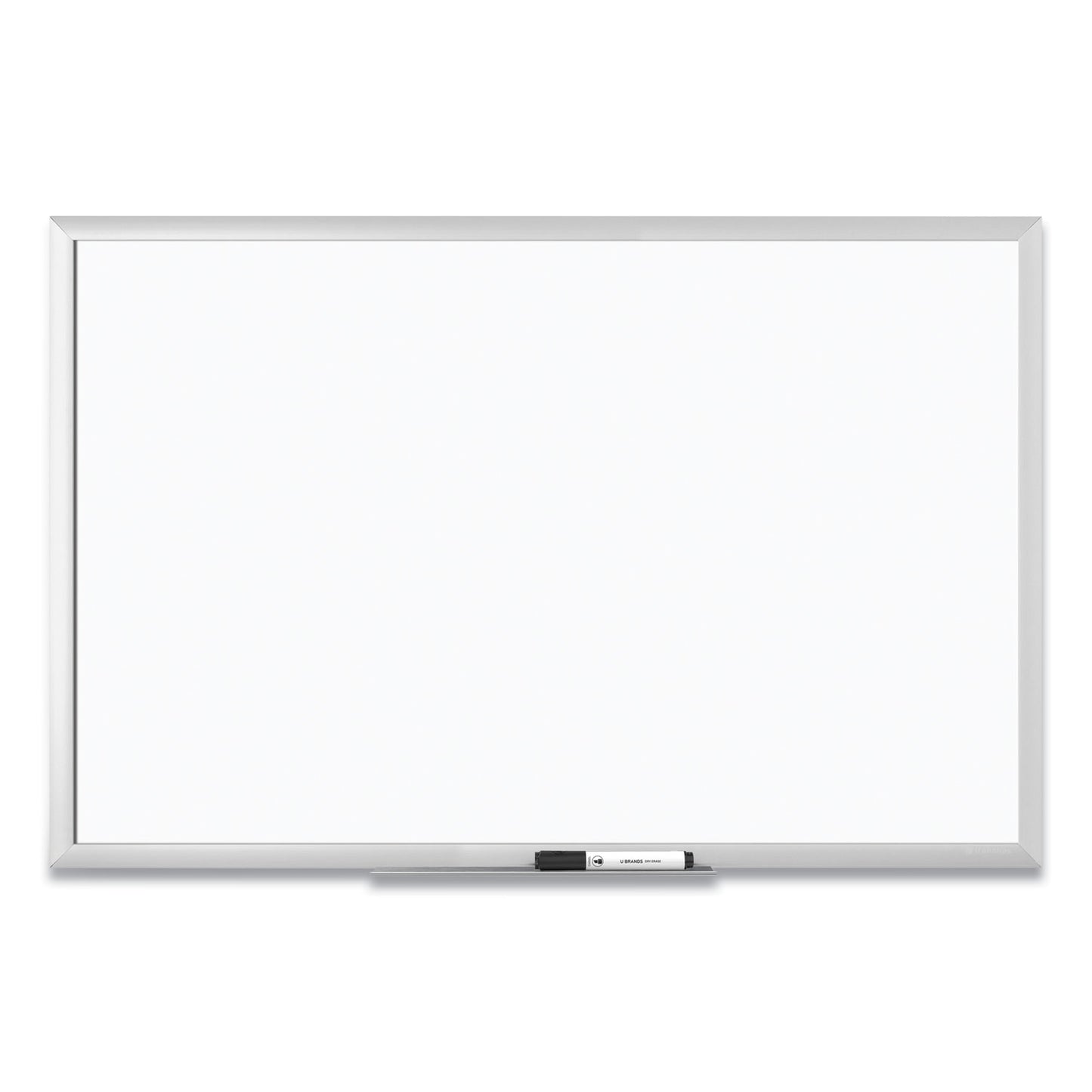 U Brands Magnetic Dry Erase Board with Aluminum Frame, 35 x 23, White Surface, Silver Frame (071U0001)