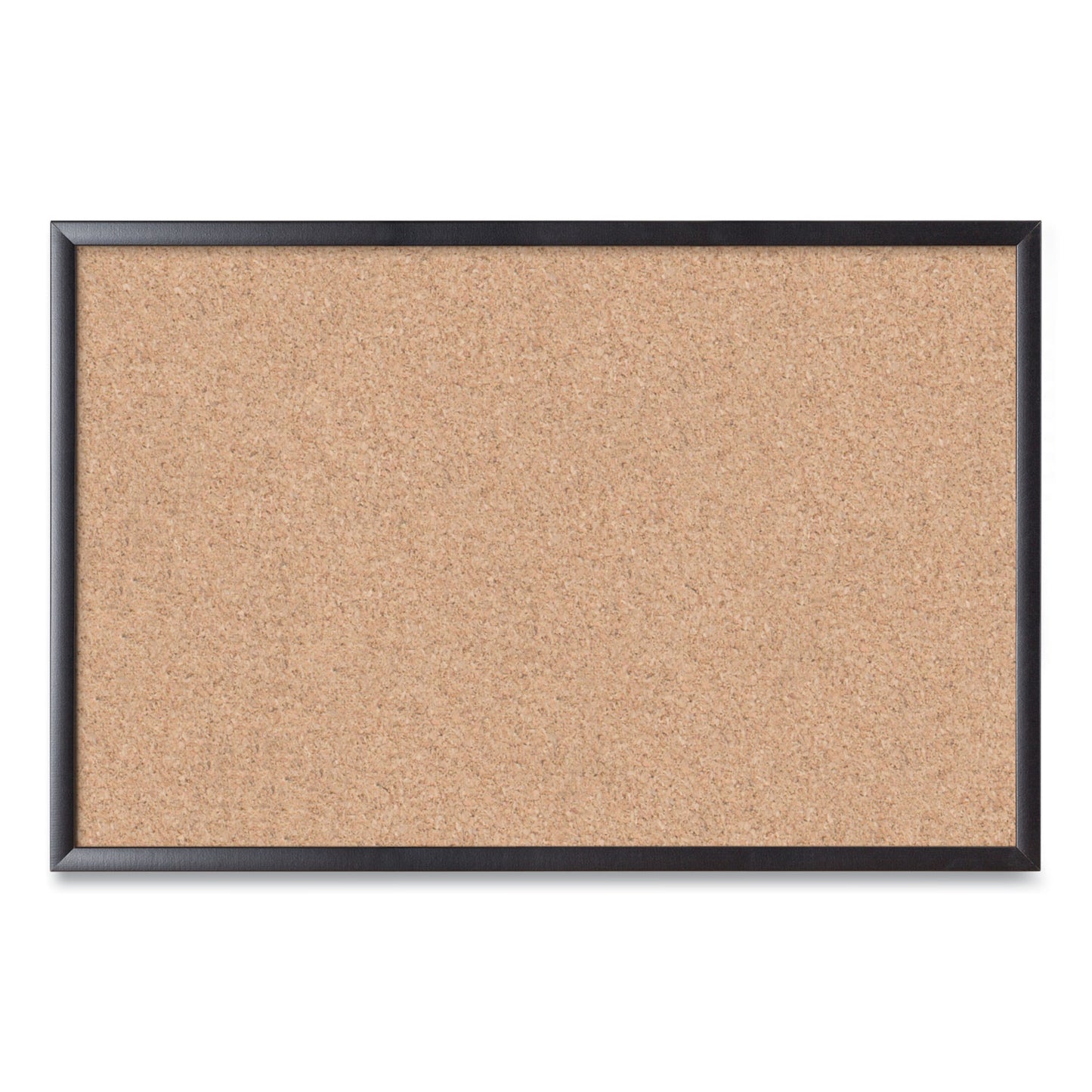 U Brands Cork Bulletin Board, 35 x 23, Tan Surface, Black Frame (301U0001)