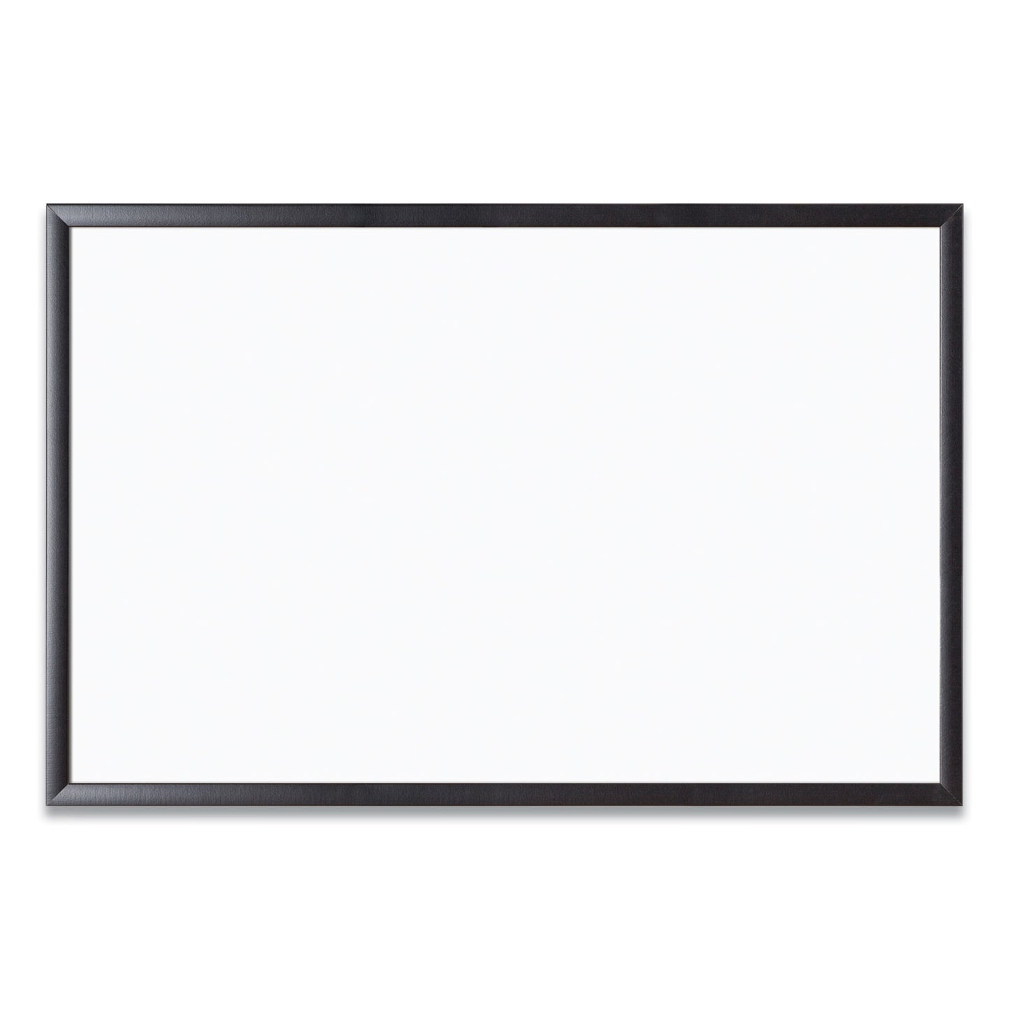 U Brands Magnetic Dry Erase Board with Wood Frame, 35 x 23, White Surface, Black Frame (311U0001)