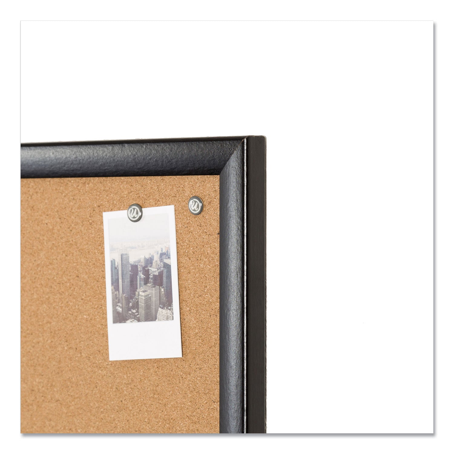 U Brands Cork Bulletin Board, 47 x 35, Tan Surface, Black Frame (2876U0001)