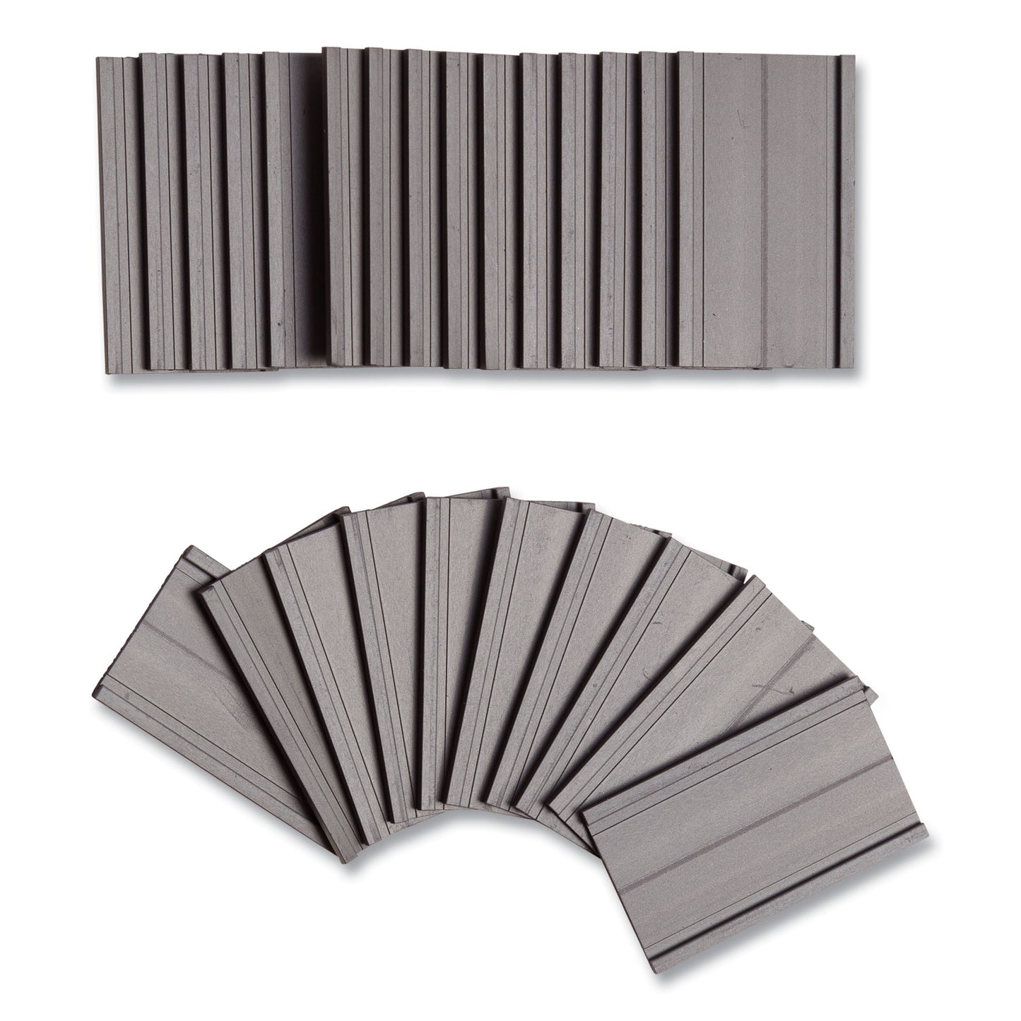 U Brands Magnetic Card Holders, 2 x 1, Black, 25/Pack (FM1310)