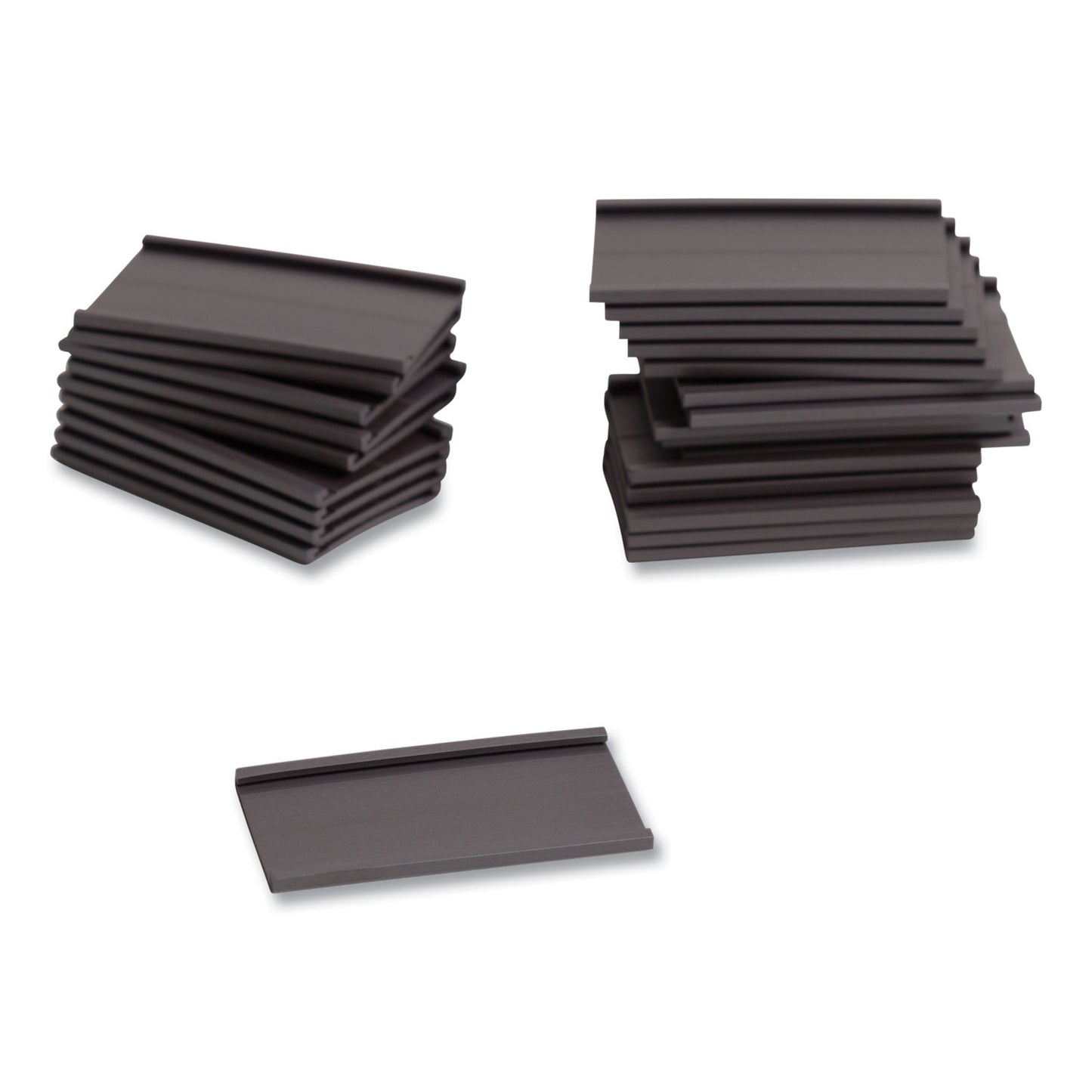 U Brands Magnetic Card Holders, 2 x 1, Black, 25/Pack (FM1310)