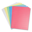 U Brands Data Card Replacement Sheet, 8.5 x 11 Sheets, Perforated at 1", Assorted, 10/Pack (FM1614)