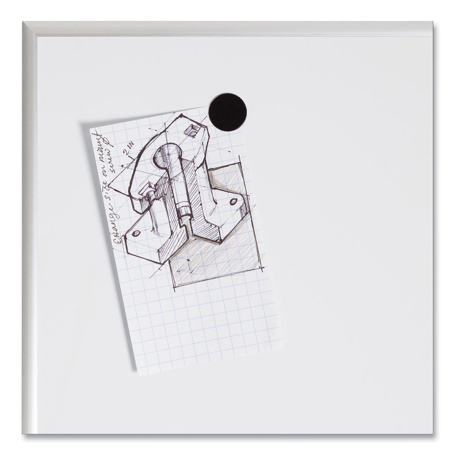 U Brands Heavy-Duty Board Magnets, Circles, Black, 0.75" Diameter, 20/Pack (FM1605)