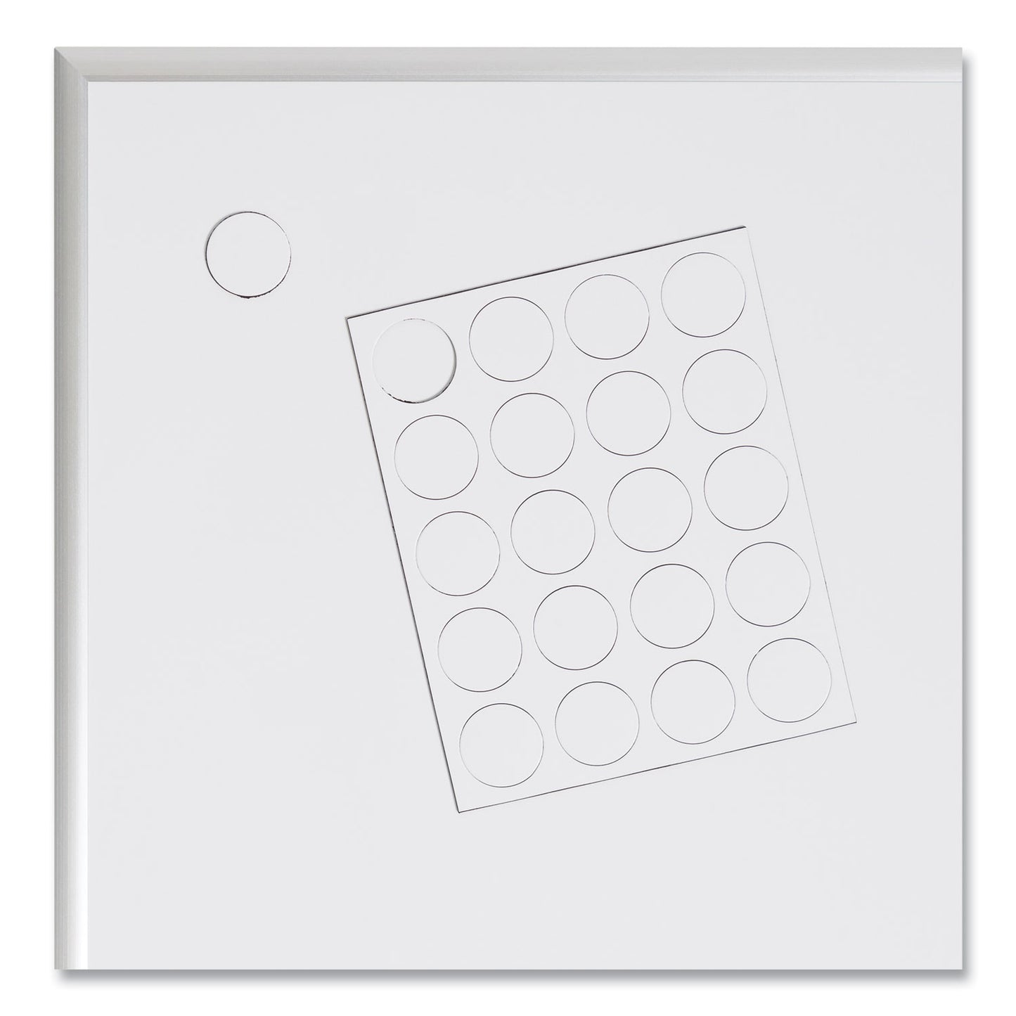 U Brands Heavy-Duty Board Magnets, Circles, White, 0.75" Diameter, 20/Pack (FM1618)