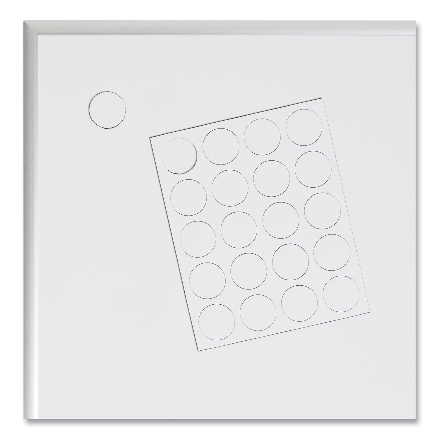 U Brands Heavy-Duty Board Magnets, Circles, White, 0.75" Diameter, 20/Pack (FM1618)