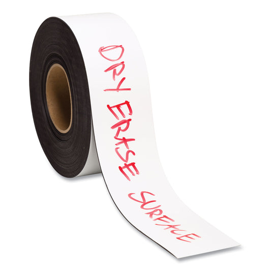 U Brands Dry Erase Magnetic Tape Roll, 3" x 50 ft, White (FM2218)