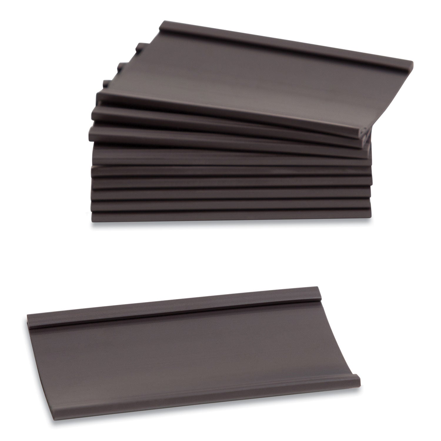 U Brands Magnetic Card Holders, 3 x 1.75, Black, 10/Pack (FM2630)