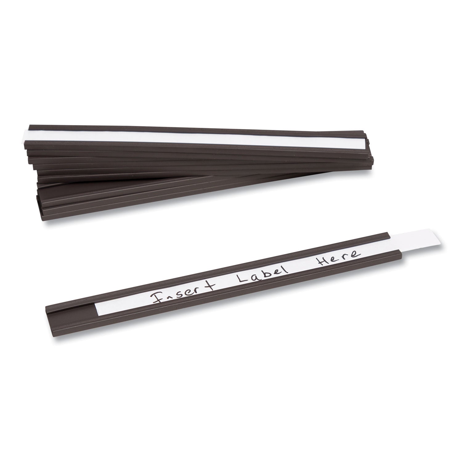 U Brands Magnetic Card Holders, 6 x 0.5, Black, 10/Pack (FM2631)