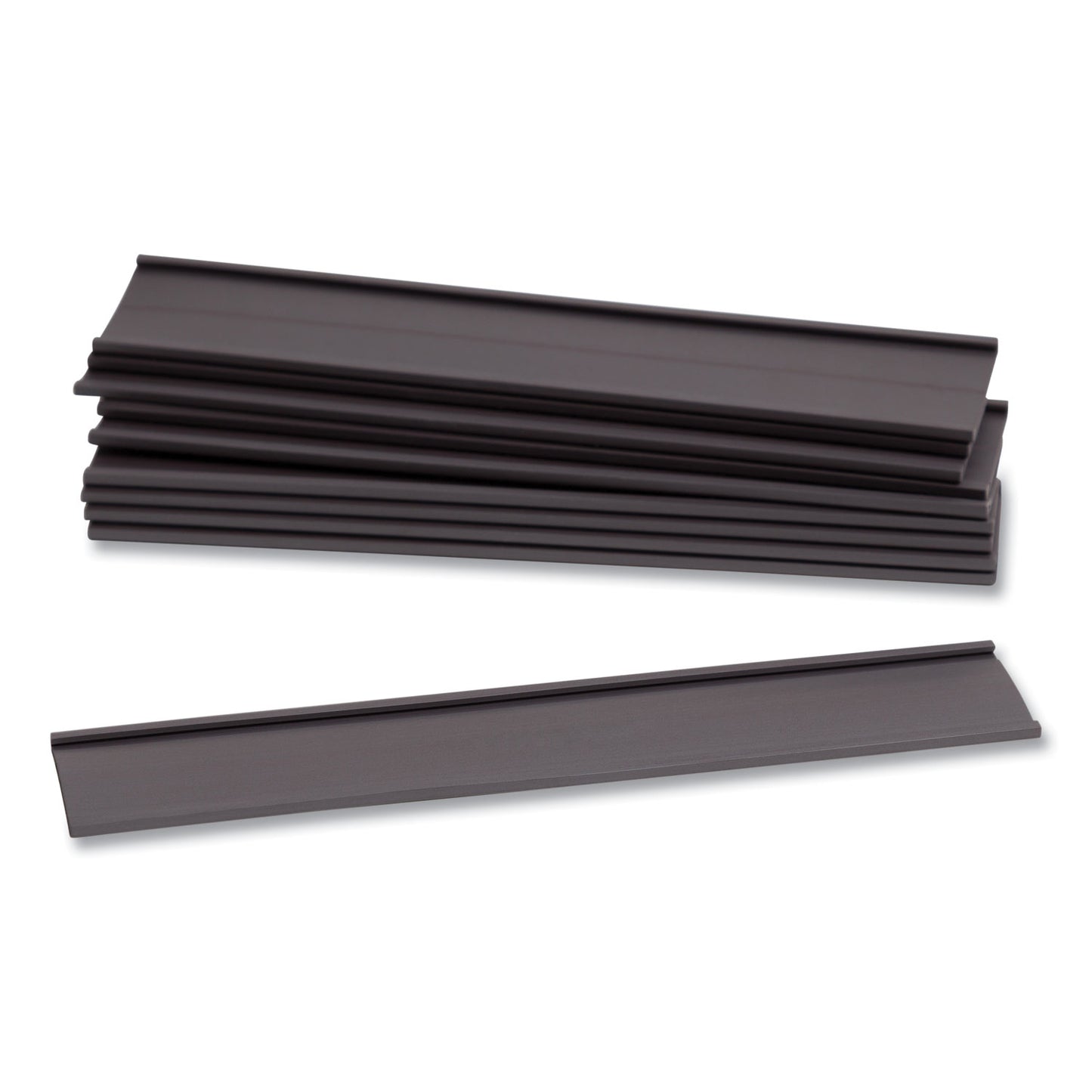 U Brands Magnetic Card Holders, 6 x 1, Black, 10/Pack (FM2632)