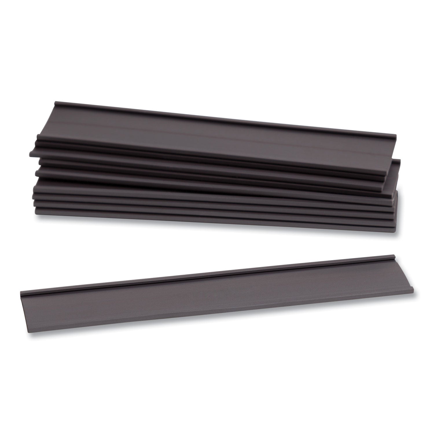 U Brands Magnetic Card Holders, 6 x 1, Black, 10/Pack (FM2632)