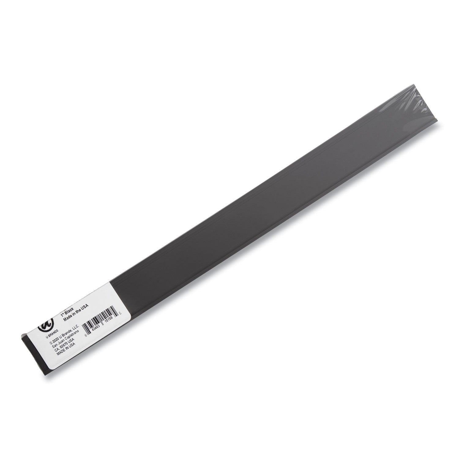 U Brands Magnetic Card Holders, 6 x 1, Black, 10/Pack (FM2632)