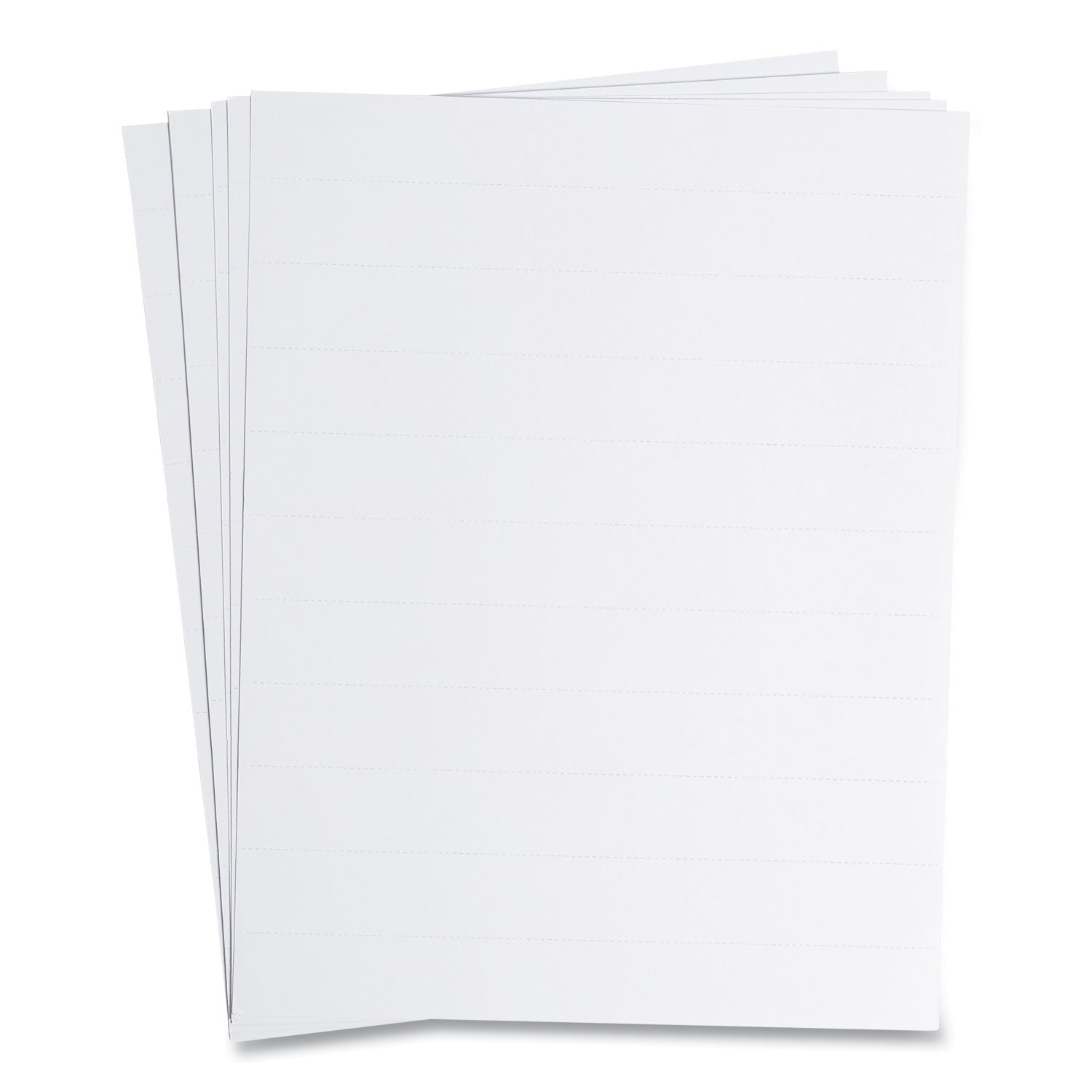 U Brands Data Card Replacement Sheet, 8.5 x 11 Sheets, Perforated at 1", White, 10/Pack (FM1615)