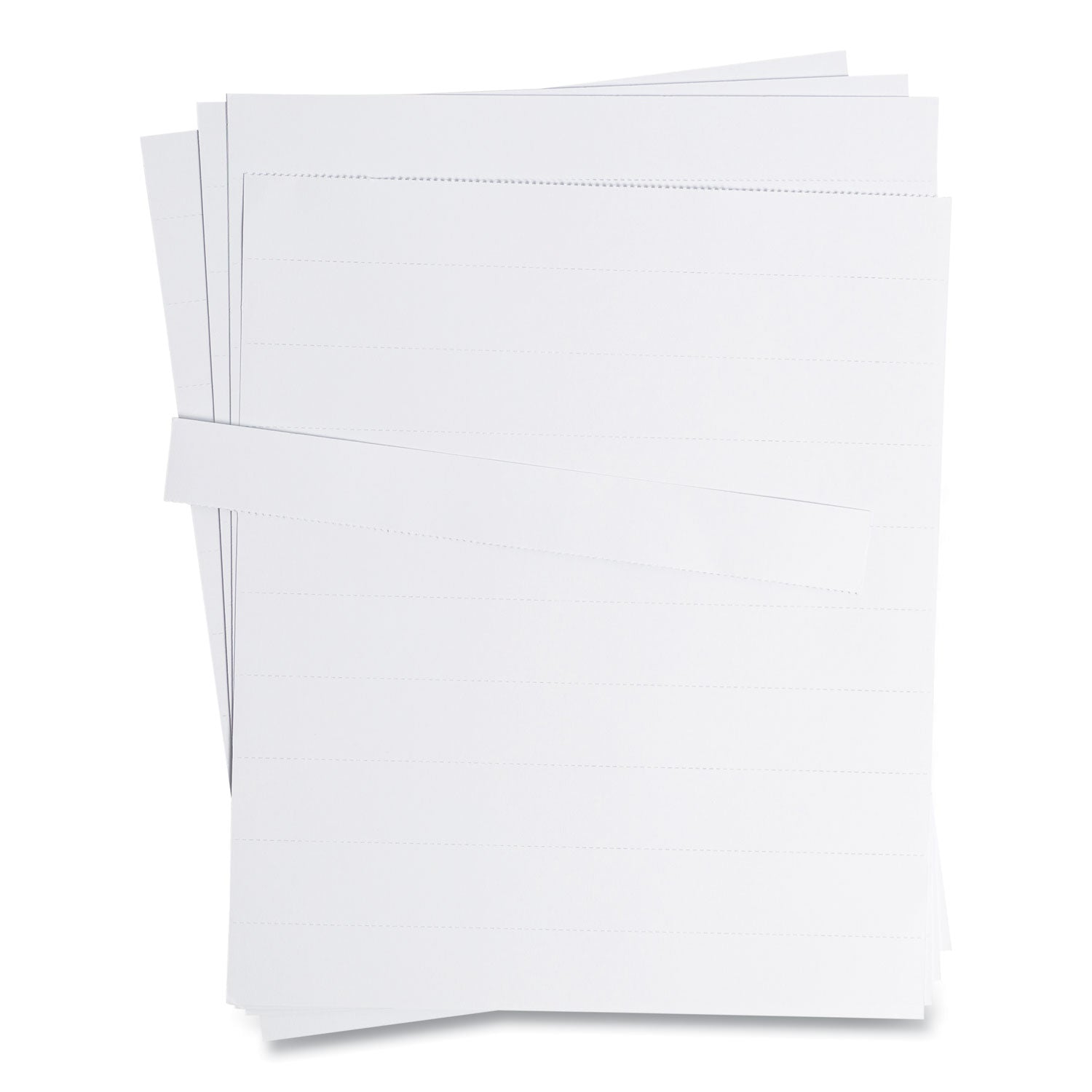 U Brands Data Card Replacement Sheet, 8.5 x 11 Sheets, Perforated at 1", White, 10/Pack (FM1615)