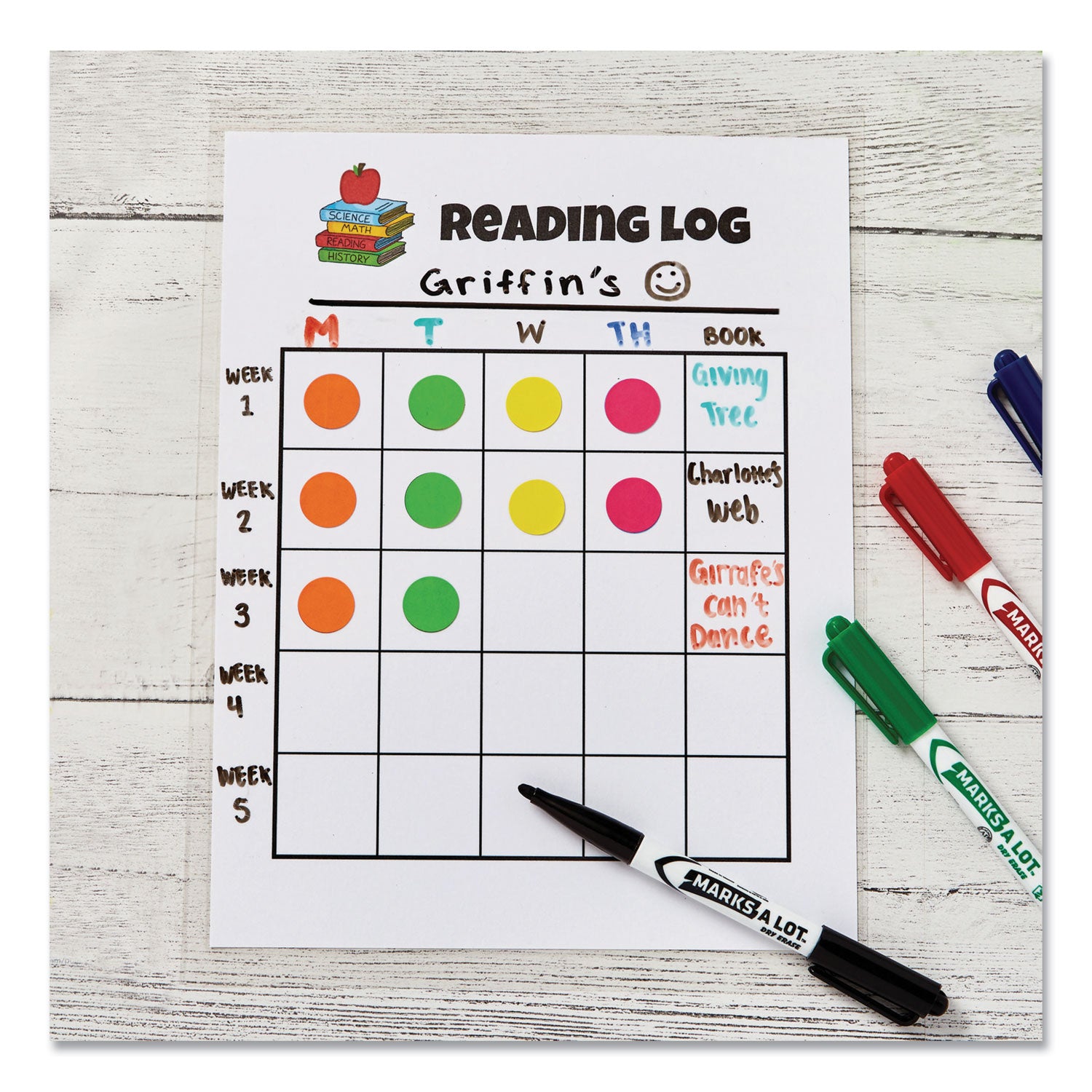 Avery MARKS A LOT Desk/Pen-Style Dry Erase Marker Value Pack, Assorted Broad Bullet/Chisel Tips, Assorted Colors, 24/Pack (29870)