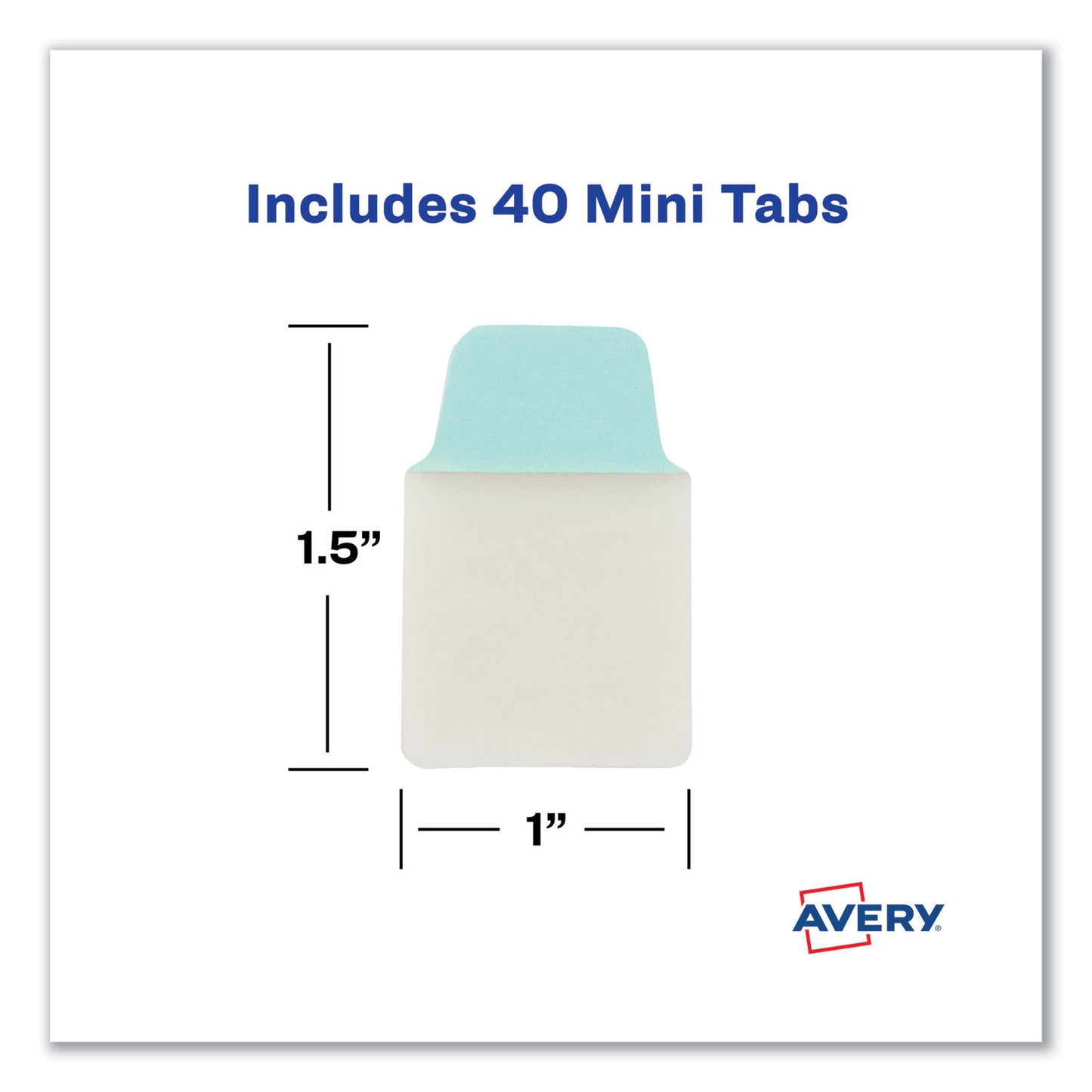 Avery Ultra Tabs Repositionable Tabs, Mini Tabs: 1" x 1.5", 1/5-Cut, Assorted Pastel Colors, 40/Pack (74761)