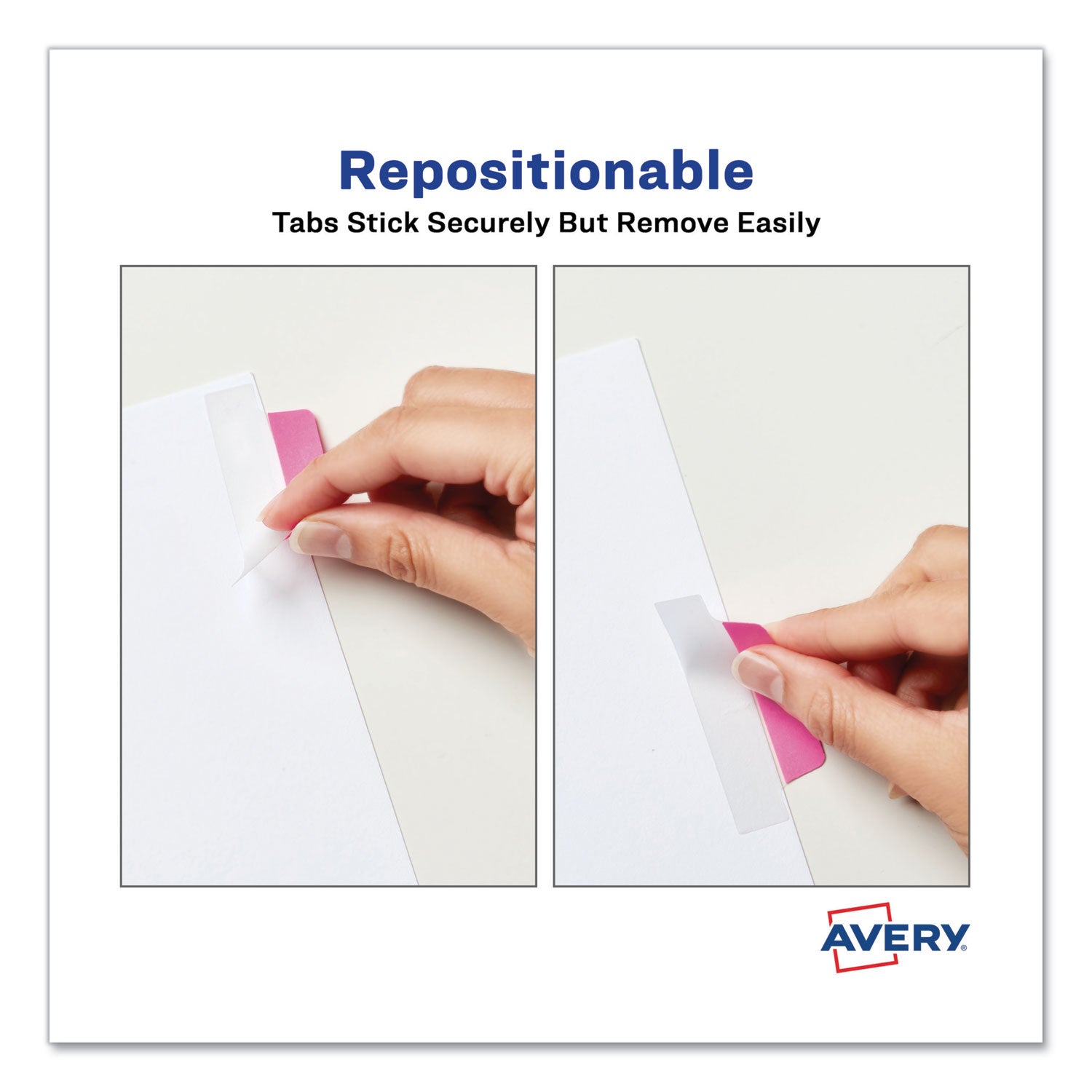 Avery Ultra Tabs Repositionable Tabs, Margin Tabs: 2.5" x 1", 1/5-Cut, Assorted Neon Colors, 24/Pack (74767)