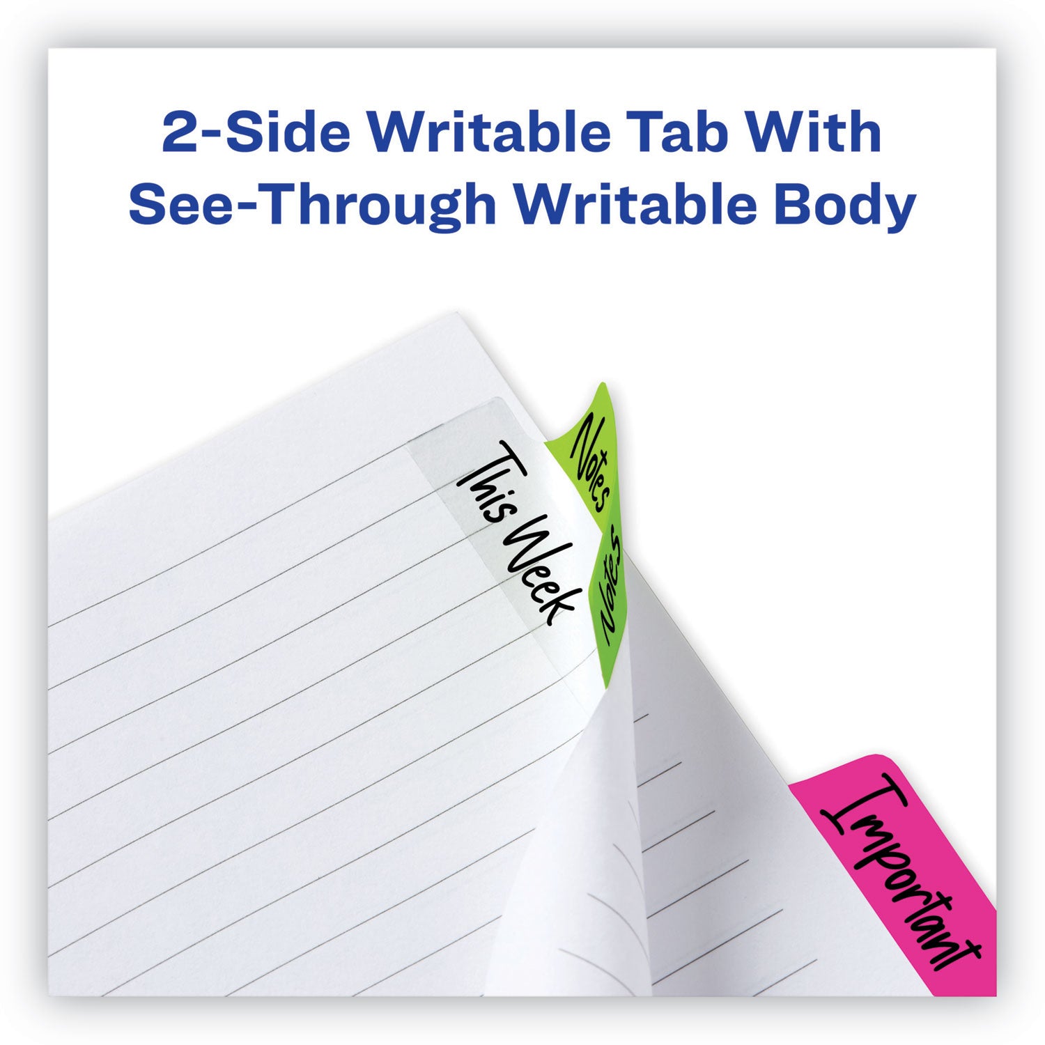 Avery Ultra Tabs Repositionable Tabs, Margin Tabs: 2.5" x 1", 1/5-Cut, Assorted Neon Colors, 24/Pack (74767)