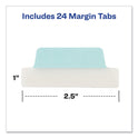 Avery Ultra Tabs Repositionable Tabs, Margin Tabs: 2.5" x 1", 1/5-Cut, Assorted Pastel Colors, 24/Pack (74769)