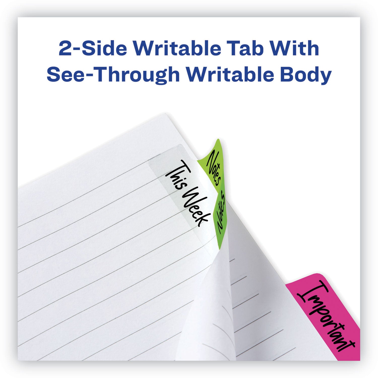 Avery Ultra Tabs Repositionable Tabs, Margin Tabs: 2.5" x 1", 1/5-Cut, Assorted Neon Colors, 48/Pack (74865)