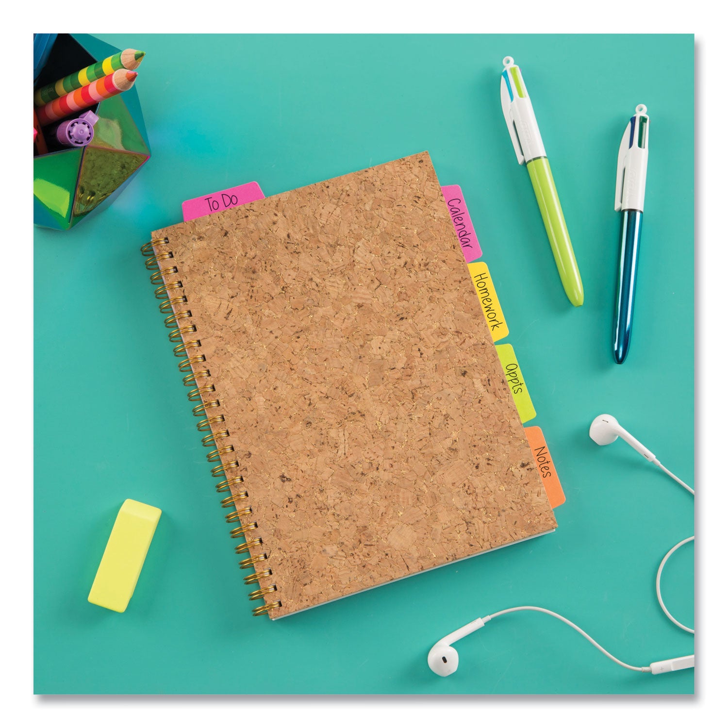 Avery Ultra Tabs Repositionable Tabs, Margin Tabs: 2.5" x 1", 1/5-Cut, Assorted Neon Colors, 48/Pack (74865)